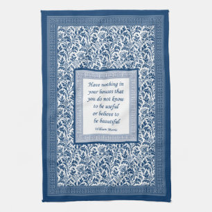 Eleganta blått för för William Morris mönster Kökshandduk