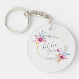Eleganta blom- Herr & Fru som gifta sig | Keychain