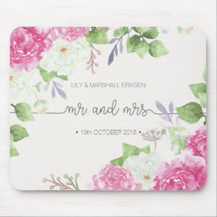 Eleganta blom- Herr & Fru som gifta sig Mousepad Musmatta