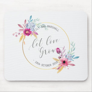 Eleganta blom- Herr & Fru som gifta sig Mousepad Musmatta