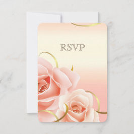 Eleganta blommiga bröllopsjubileum RSVP-kort OSA Kort