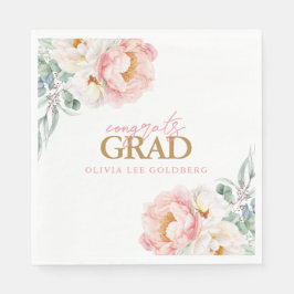 Eleganta blommiga examensservetter pappersservett