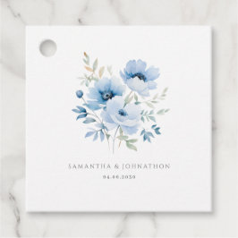 Eleganta Blommiga Vattenfärg Bröllopspresentetiket Gåvor Etiketter