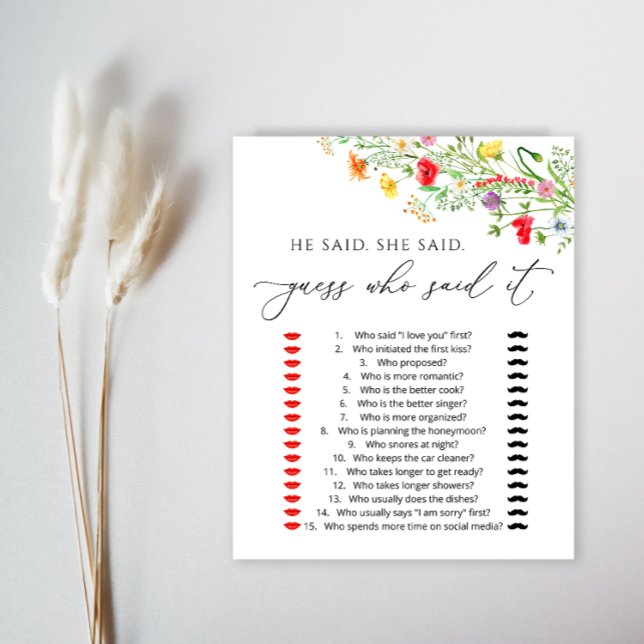 Eleganta blommor bröllopsdusch spel (Skapare uppladdad)