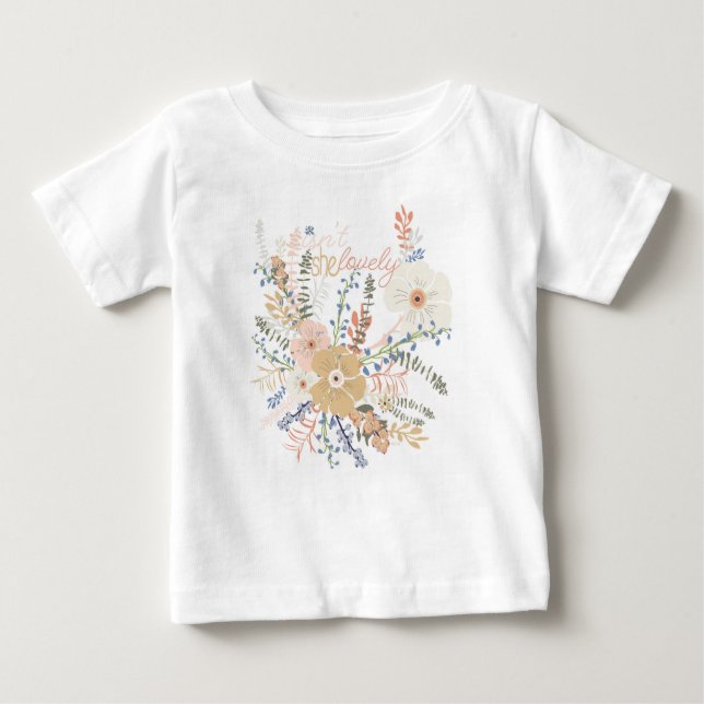 Eleganta blommor flickigt uttryck t shirt (Framsida)