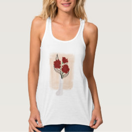 Eleganta blommor i vas linne med racerback 