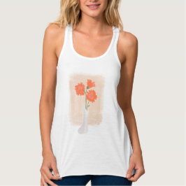 Eleganta blommor i vas linne med racerback 