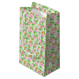 Eleganta blomrosor Gröna blad Mönster-23675