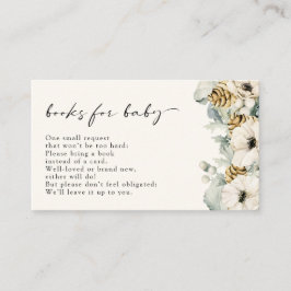 Eleganta blomsterböcker för babykort tilläggskort