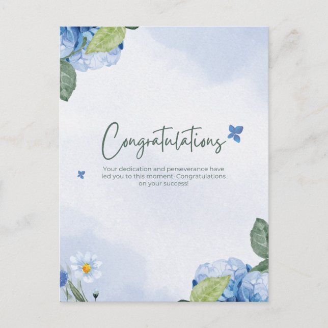 Eleganta blomstergratulationer  vykort (Framsida)