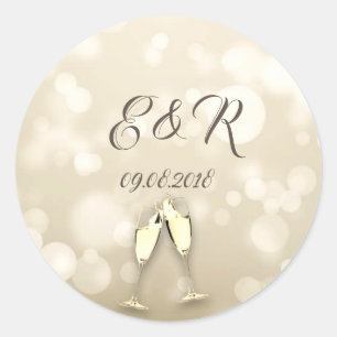 Eleganta Bokeh vinglas Runt Klistermärke