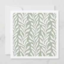 Eleganta botaniska blad Sälggrön Minimal