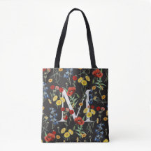 Eleganta botaniska vildblommor med namnmonogram