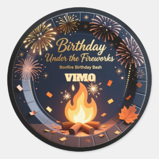 Eleganta brandfestdagsdekaler för Bonfire Night Runt Klistermärke