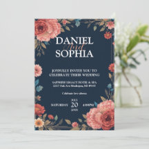 Eleganta bröllopsinbjudningar - Firande Kärlek