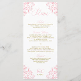 Eleganta bröllopsmenyer | Nadine (rosa & guld) Meny