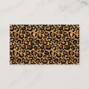Eleganta bruna leopardfläckar Vilda djur Glam Visitkort