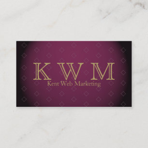 Eleganta Burgundy med den guld- textvisitkorten Visitkort