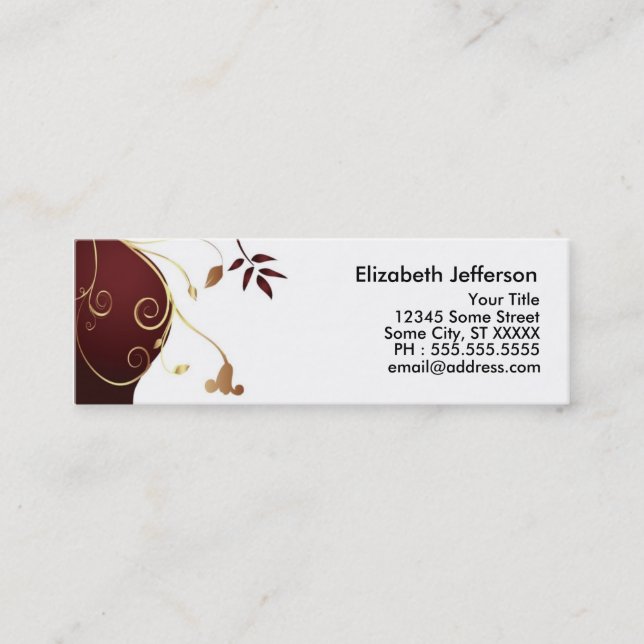 Eleganta Businesscard Mini Visitkort (Framsida)