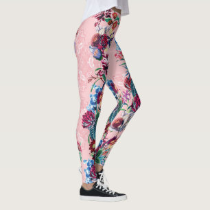 Eleganta byxleggings med blommönster leggings