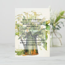 Eleganta Calla Lily Blommor Födelsedagsfest