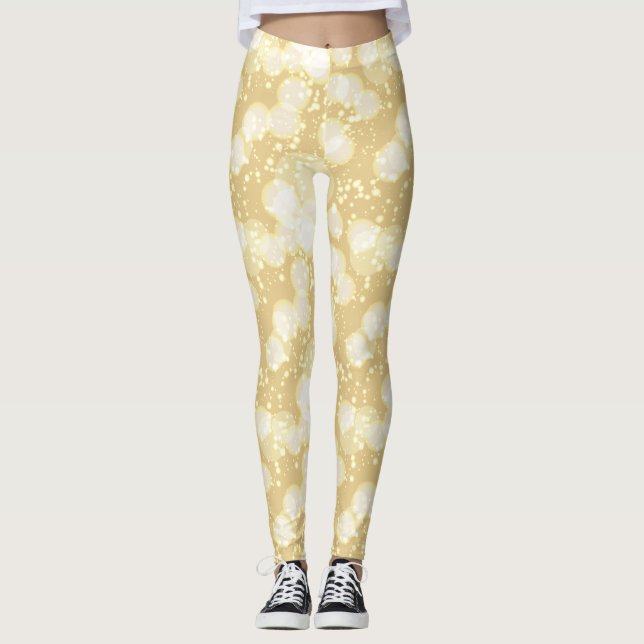 Eleganta Champagne Bubbles Leggings (Framsida)