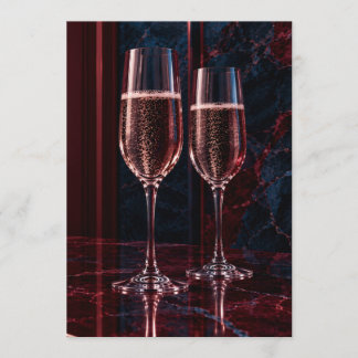 Eleganta Champagneglas Cocktailmeny Meny