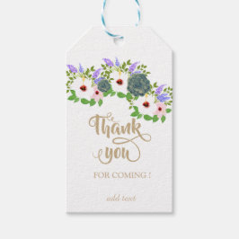Eleganta Chic blommor, suckulenter  Tack Presentetikett