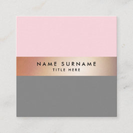 Eleganta chic guld- randrosor kvadrerar fyrkantigt visitkort