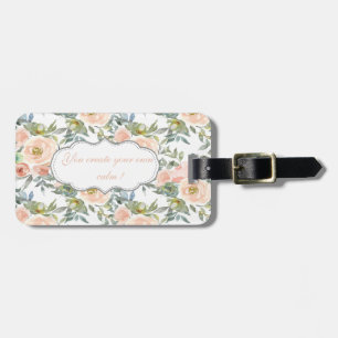 Eleganta Chic Rosor, Motiverande Meddelande  Bagagebricka