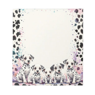 Eleganta dalmatinerhundar Whimsical Anteckningsblock
