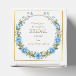 Eleganta dammiga blå rosor och gips presentaskar