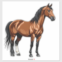 🐎 Eleganta dekaler av brunt hästmotiv - Present t