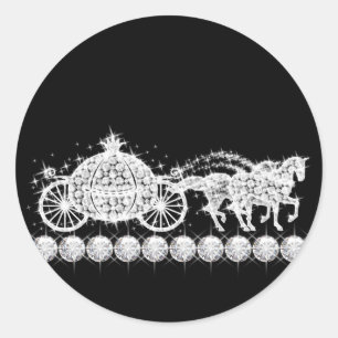 Eleganta Diamantvagn Prinsessa Klistermärken