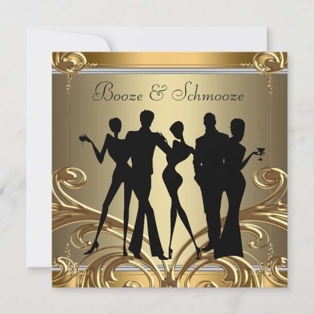 Eleganta drink- och nätverksinbjudningar inbjudningar (Framsida)