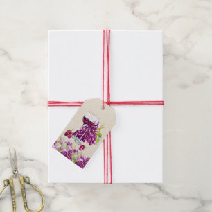 Eleganta druvor och vingåvamärkre presentetikett