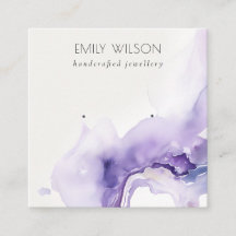 Eleganta Dusky Lilac Abstrakt Akvatint Agat örhäng