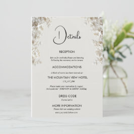 Eleganta elfenbensfärgade blomster minimalistiska inbjudningar