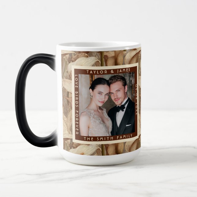 Eleganta elfenbensvita Calla-liljor charm Boho brö Magisk Mugg (Vänster)