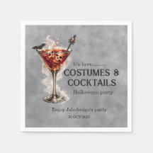 Eleganta Enkla Kostymer Cocktailar Halloweenfest