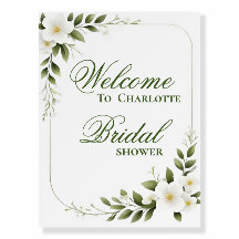 Eleganta Eucalyptus Bröllopsdusch Välkomstskyltar