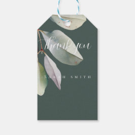 Eleganta eucalyptusblad Presentetikett