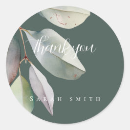 Eleganta eucalyptusblad Runt Klistermärke