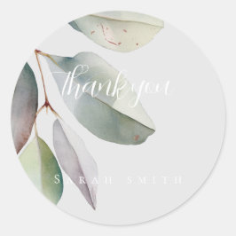  Eleganta eucalyptusblad  Runt Klistermärke