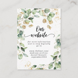 Eleganta Eukalyptusblad Bröllop Tilläggskort