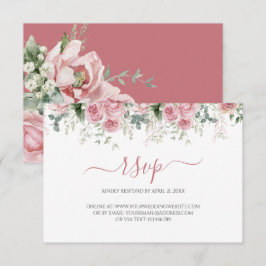 Eleganta eukalyptusblad grönska guldbröllop OSA kort