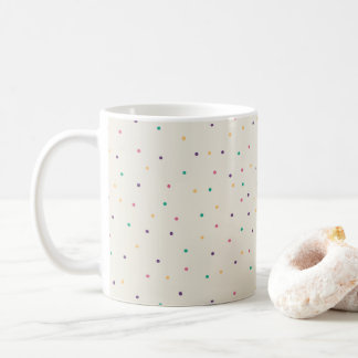 Eleganta färgglada konfettiprick-mönster kaffemugg
