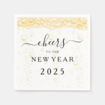 Eleganta fizzbubblor jublar på nyårsafton