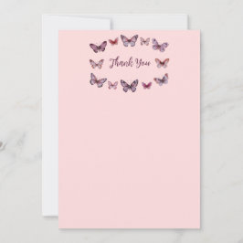 Eleganta Fjärilar Bröllopsdusch BESTÄLLNING Tack Kort