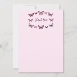 Eleganta Fjärilar Bröllopstårta FEST Tack Kort